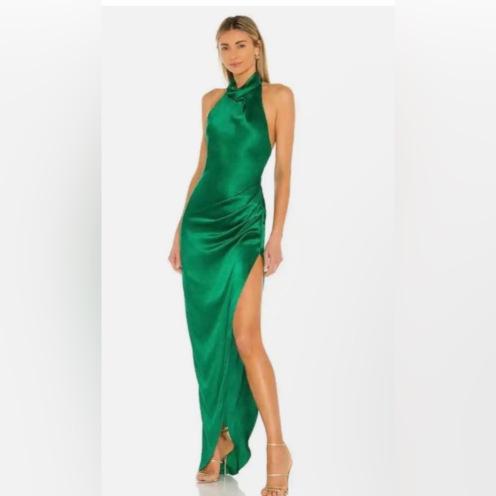 Silk Amanda dress new Amanda Uprichard Samba Gown in Dark Green